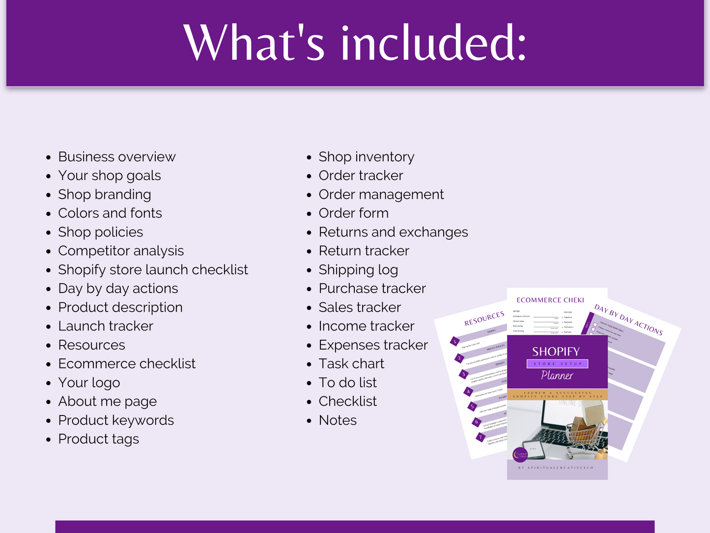 Shopify Planner for Spiritual Entrepreneurs