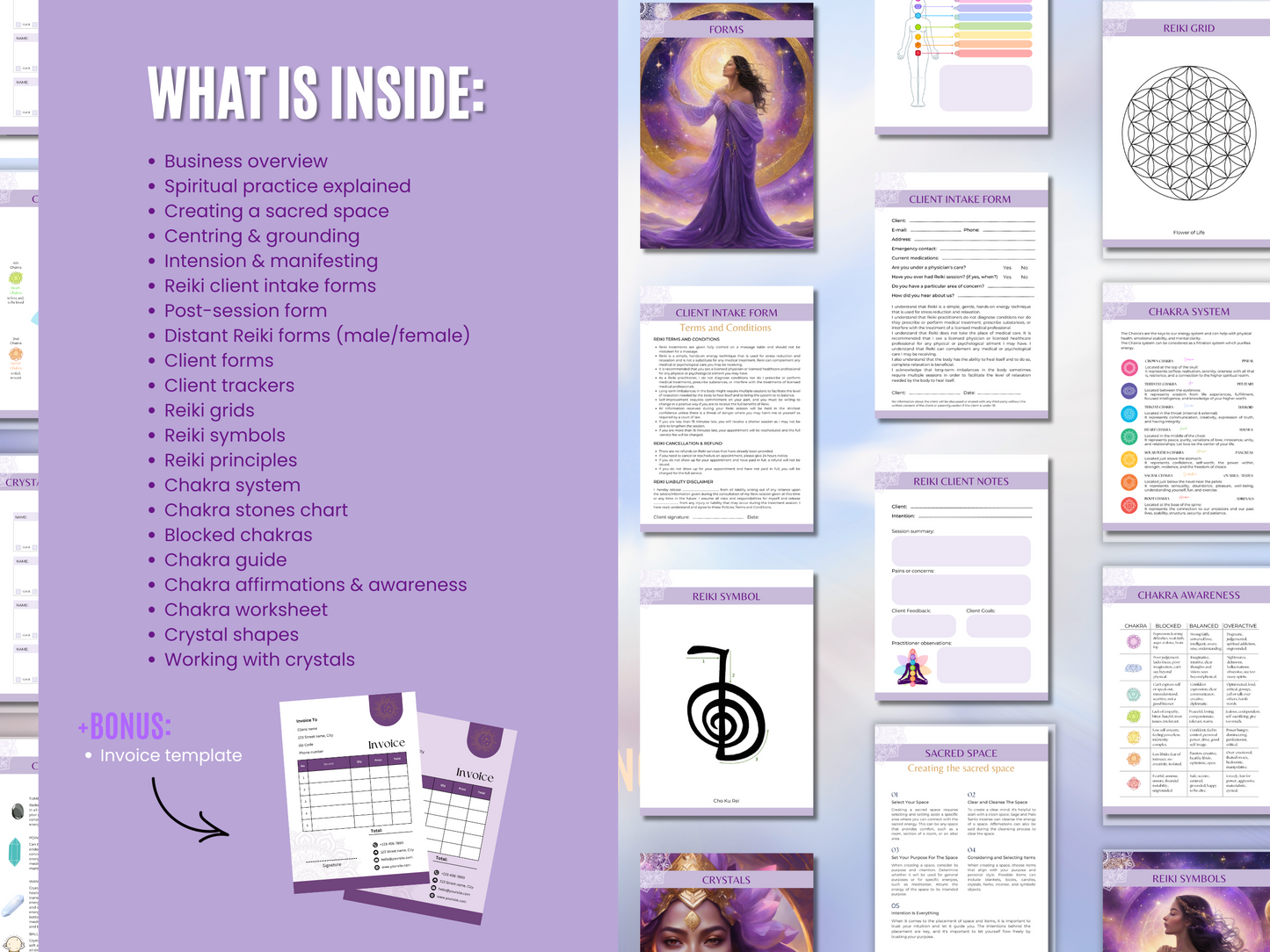 Reiki Business Starter Kit downloadable forms
