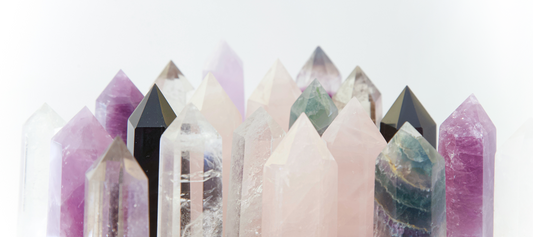 Healing Crystals - quartz, fluorite, rose quartz, amethyst 