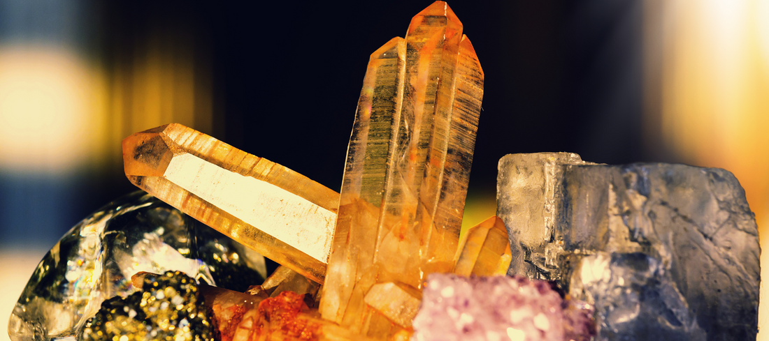 Crystals - Citrine, Pyrite for abundance